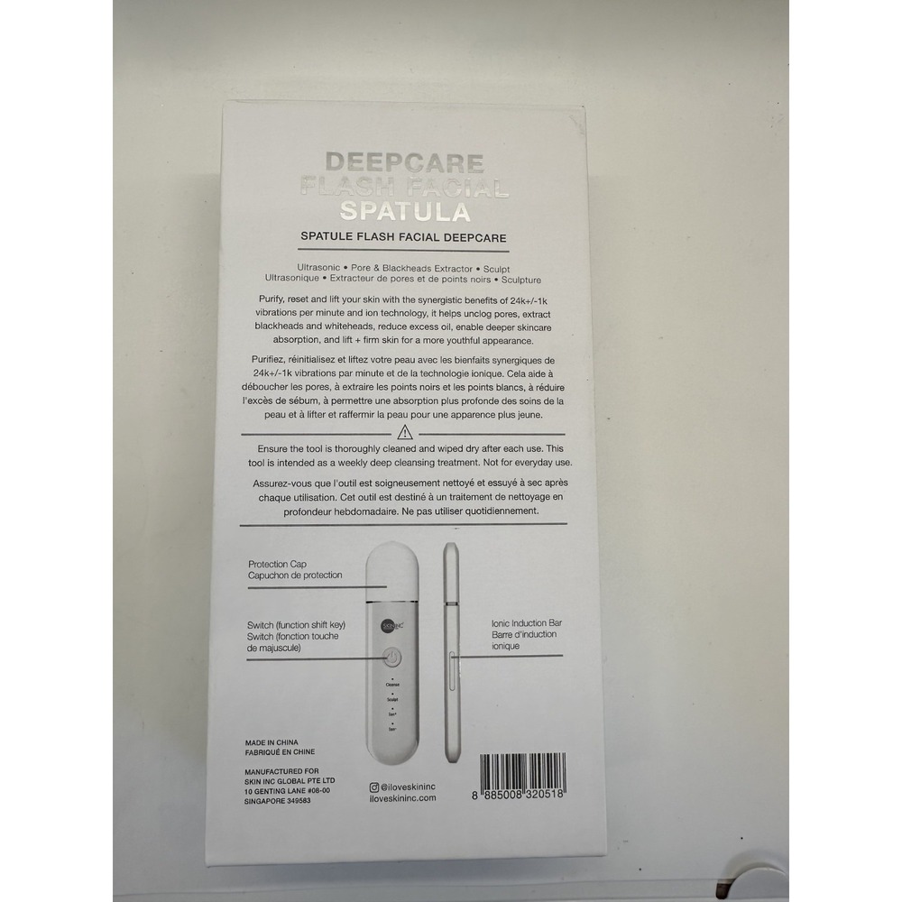 Skin Inc‎ Supplement Bar Deepcare Flash Facial Spatula Ultrasonic New - Picture 2 of 6